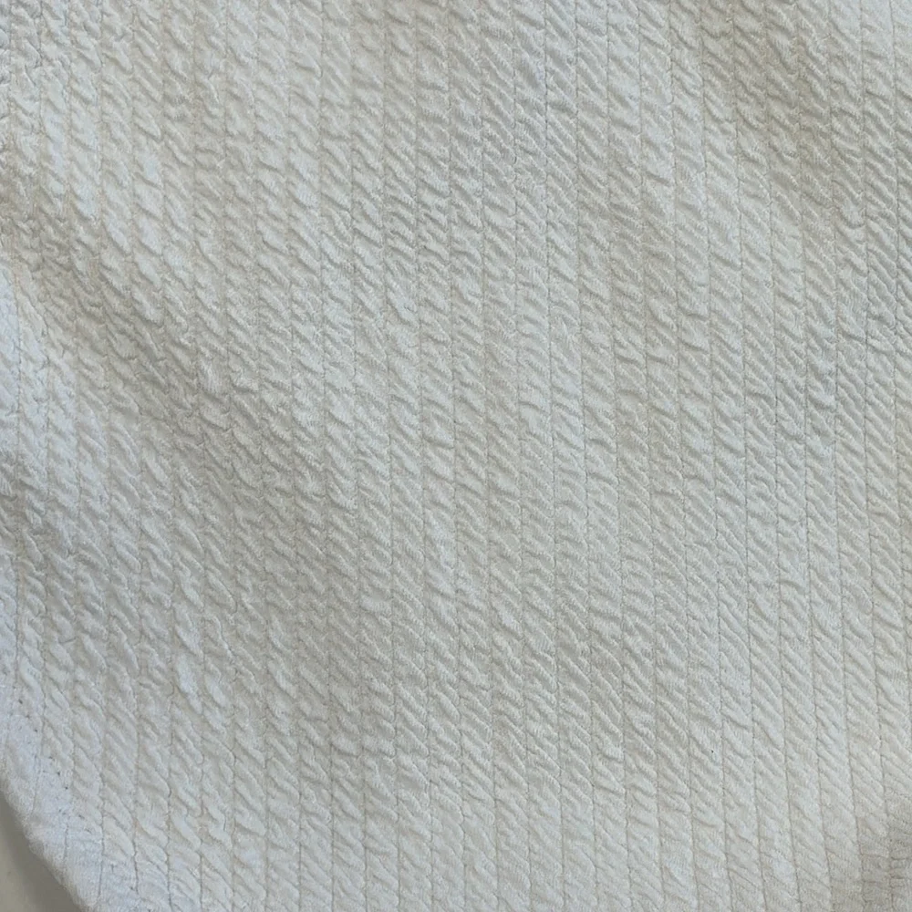 J. Crew Ribbed Curved Waist Cheeky String Bikini Bottom Women's L White New 7867